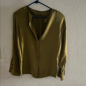 Chic Olive Button Down Shirt for Women